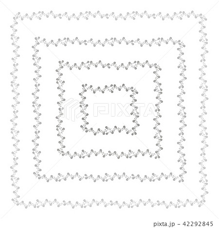 Square decorative frames with leaves Square decorative frames with leaves 42292845