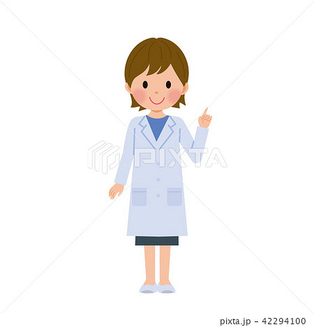 白衣の女性 栄養士 イラスト ベクターのイラスト素材