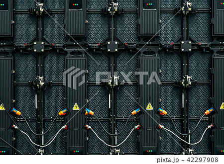 Backside of big LED screen monitor display. Backside of big LED screen monitor display. 42297908