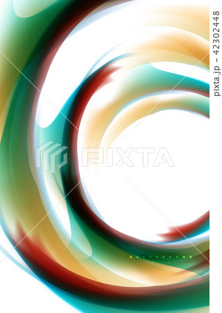 Holographic fluid colors flow, colorful liquid mixing colours motion concept 42302448