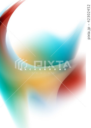 Holographic fluid colors flow, colorful liquid mixing colours motion concept 42302452