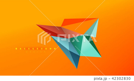 Abstract background - geometric origami style shape composition, triangular low poly design concept 42302830