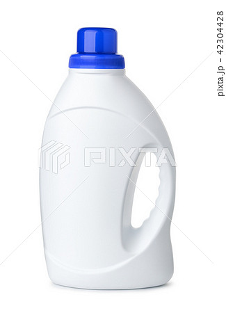 Side view of white plastic jug 42304428