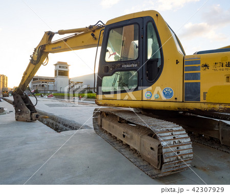excavator on ground at day 42307929