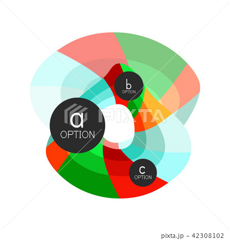 Abstract colorful geometric option infographics design template with sample abc options. Abstract 42308102