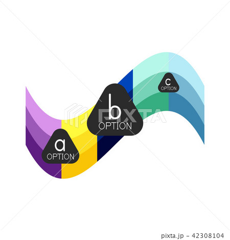 Abstract colorful geometric option infographics design template with sample abc options. Abstract 42308104