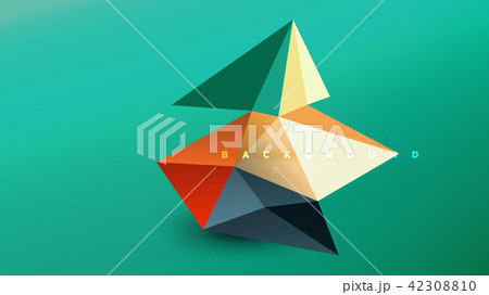 Abstract background - geometric origami style shape composition, triangular low poly design concept 42308810