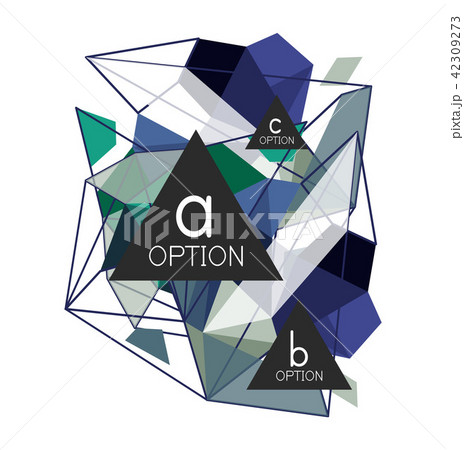 Geometric triangle infographics 42309273