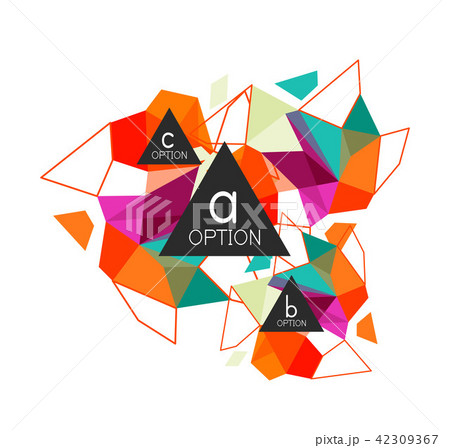 Geometric triangle infographics Geometric triangle infographics 42309367