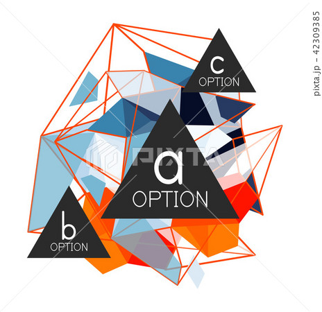 Geometric triangle infographics 42309385