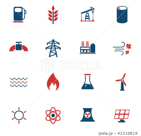 power generation icon set 42310619