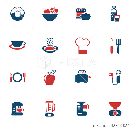 food and kitchen icon set 42310824