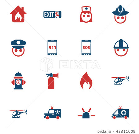 emergency icon set 42311609