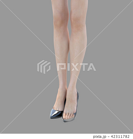 女性の足　パンプス　内部透視　perming3DCG リアルイラスト素材 42311782