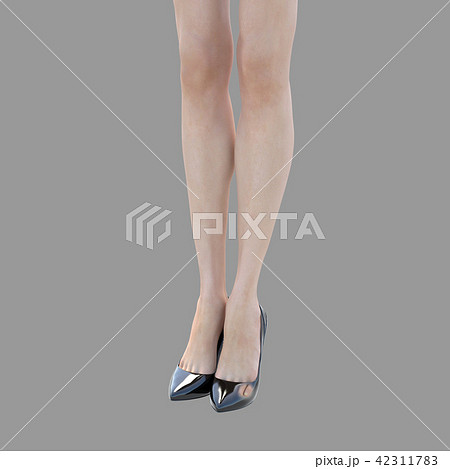 女性の足 パンプス 内部透視 Perming3dcg リアルイラスト素材のイラスト素材