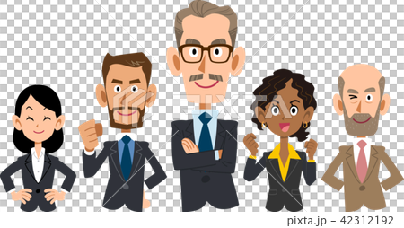様々な人種のビジネスのチーム_上半身 様々な人種のビジネスのチーム_上半身 42312192