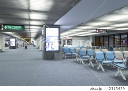 Blurred Passenger seat in terminal departure terminal Blurred Passenger seat in terminal departure terminal 42315429