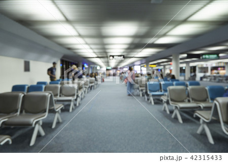 Blurred Passenger seat in terminal departure terminal 42315433