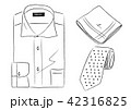 メンズビジネスアイテム Yシャツ ハンカチ ネクタイ イラスト メンズビジネスアイテム Yシャツ ハンカチ ネクタイ イラスト 42316825