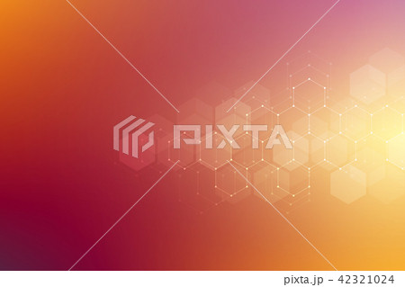 Abstract science and technology concept from hexagonal elements. Polygonal geometric design with Abstract science and technology concept from hexagonal elements. Polygonal geometric design with 42321024