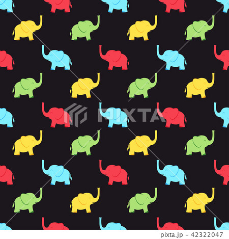 pattern with multicolored elephants pattern with multicolored elephants 42322047