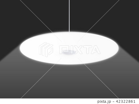 Ledシーリングライト 点灯のイラスト素材