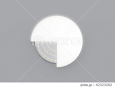 Ledシーリングライトの断面のイラスト素材