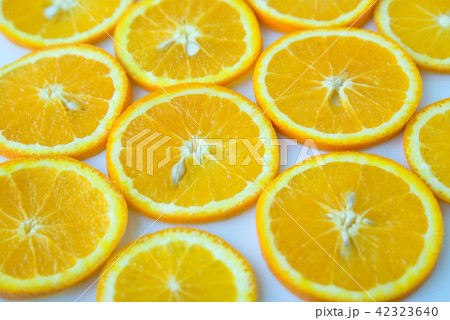 Background of round slices of orange orange. Background of round slices of orange orange. 42323640