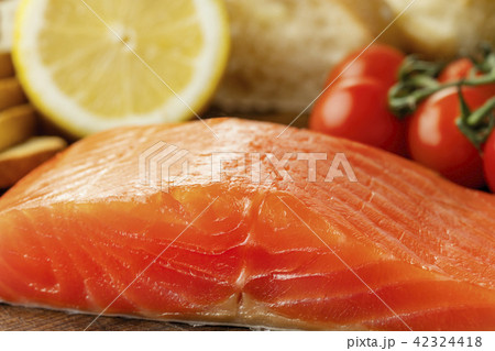 salmon fillet with vegetables salmon fillet with vegetables 42324418