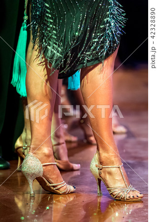 legs of woman dancing latin dance 42328890