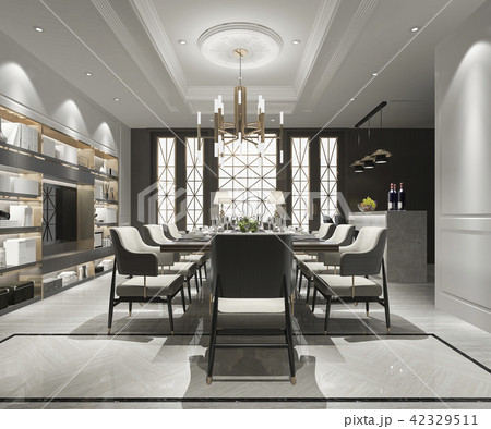 modern and luxury dining room with tv modern and luxury dining room with tv 42329511