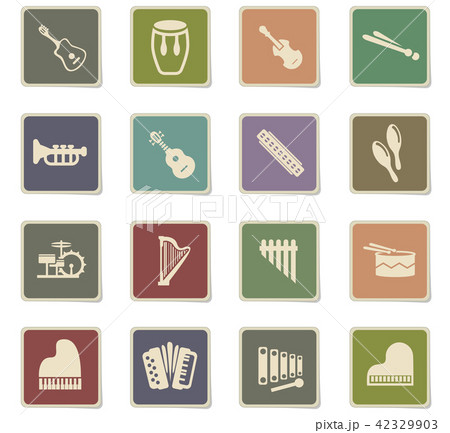 musical instruments icon set 42329903