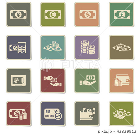 money symbols icon set 42329912