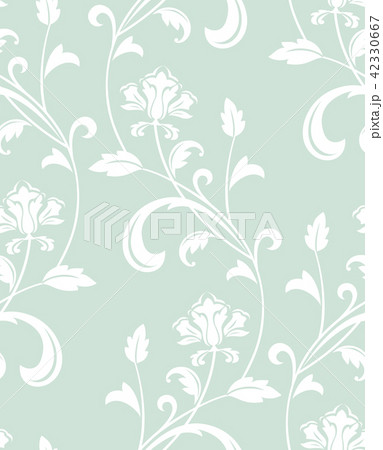 Floral pattern. Seamless background Blue and white 42330667