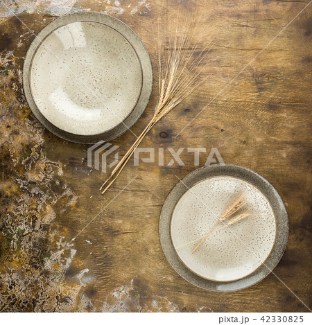Empty plates. Food background. Empty plates. Food background. 42330825
