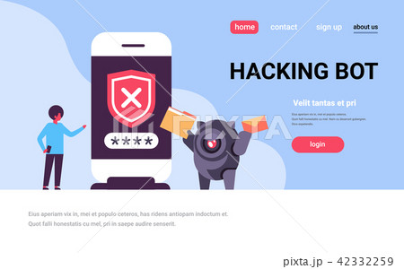 african man incorrect password hacking bot smartphone verification mobile security app access 42332259