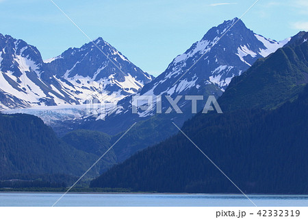 アラスカ氷河クルーズからの景色(雪山) アラスカ氷河クルーズからの景色(雪山) 42332319