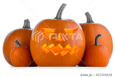 Halloween Pumpkins on white 42334926