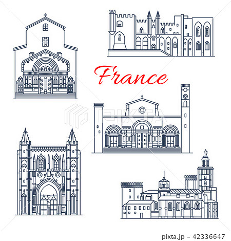 France Avignon and Arles vector architecture 42336647