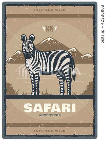 Vector Vintage Poster For Safari Hunt Clubのイラスト素材