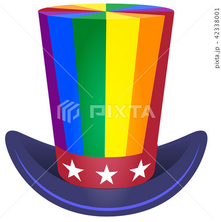 Hat uncle sam cylinder rainbow symbol lgbt Hat uncle sam cylinder rainbow symbol lgbt 42338001