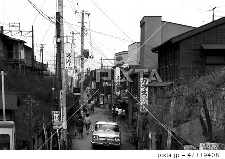 昭和の風景 下町商店街 東京都葛飾区にて 昭和３６年 の写真素材