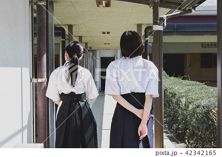 弓道 部活動の写真素材