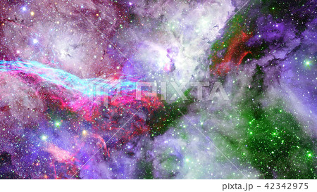 Nebula and galaxies in dark space. Nebula and galaxies in dark space. 42342975