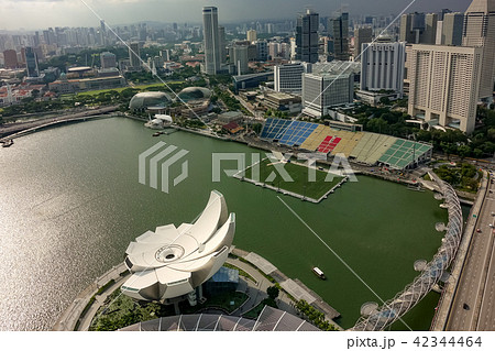 Aerial view of Singapore city 42344464