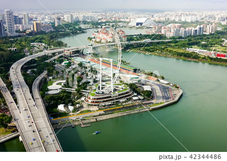 Aerial view of Singapore city Aerial view of Singapore city 42344486