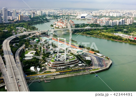Aerial view of Singapore city Aerial view of Singapore city 42344491