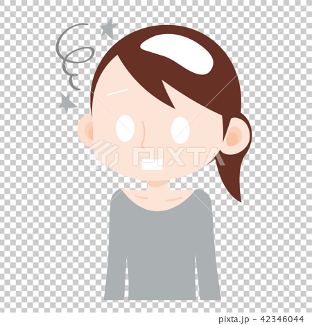 Woman Whose Head Gets Pure White Pokhan Stock Illustration