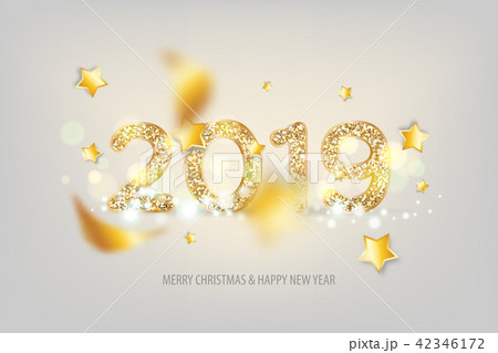 2019 new year golden banner 2019 new year golden banner 42346172