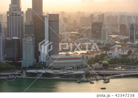 Aerial view of Singapore city Aerial view of Singapore city 42347238